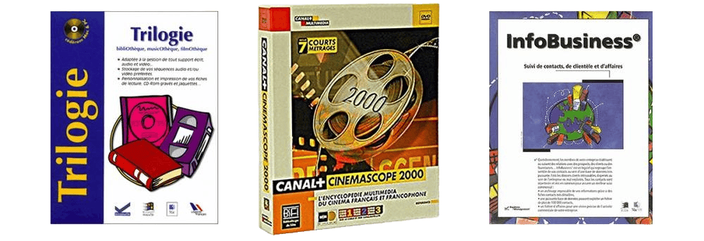 logiciels variés : trilogie Othèque, cinemascope 2000 et infobusiness