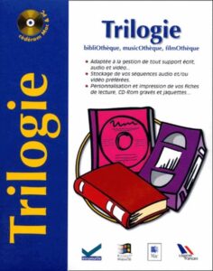 trilogie de logiciels bibliothèque, musicothèque et filmothèque